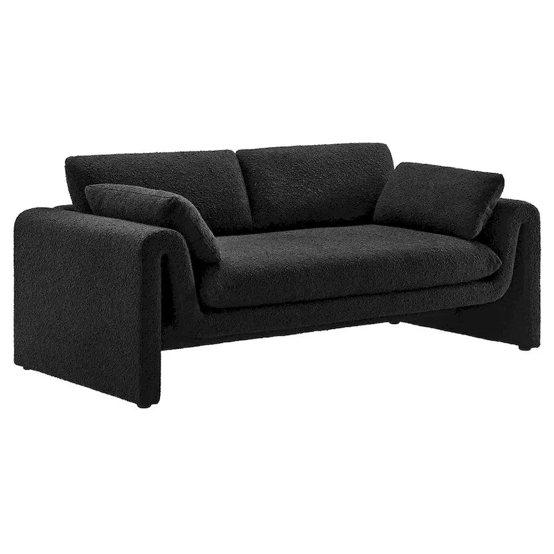 Sofa z buklé látky
