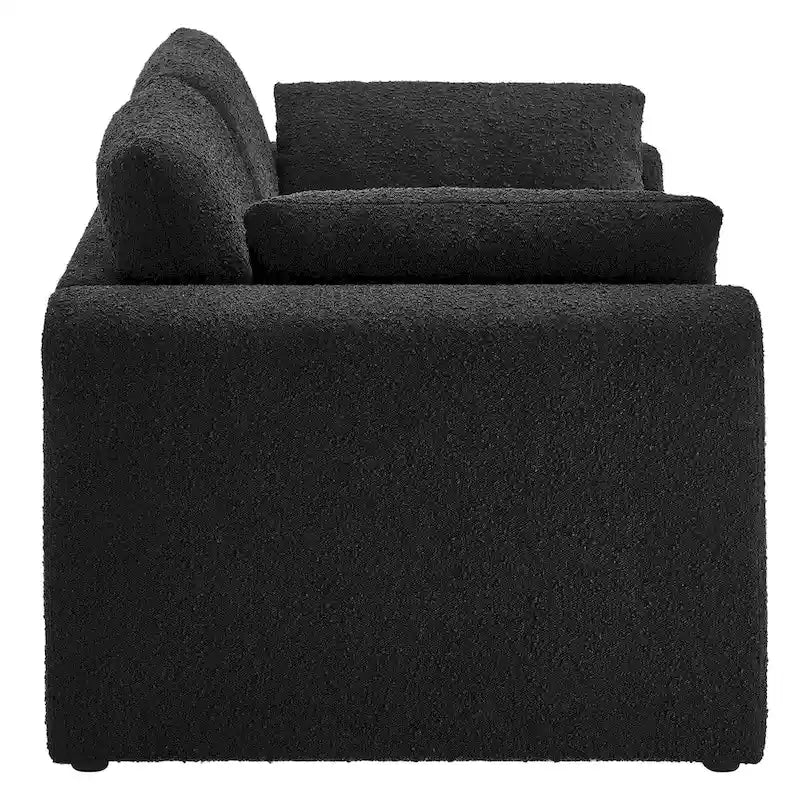 Sofa z buklé látky