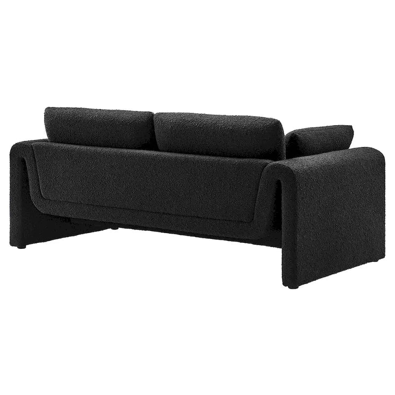Sofa z buklé látky
