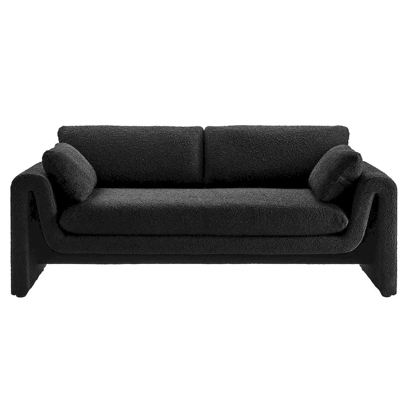 Sofa z buklé látky