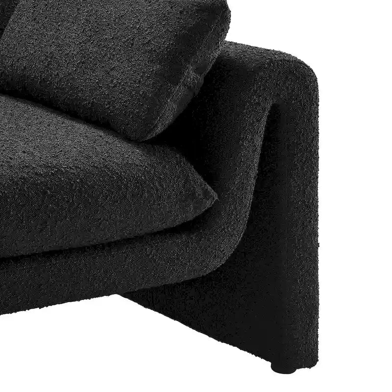 Sofa z buklé látky