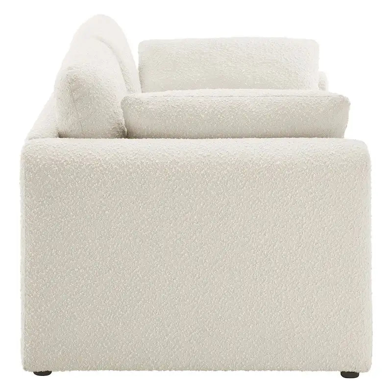 Sofa z buklé látky