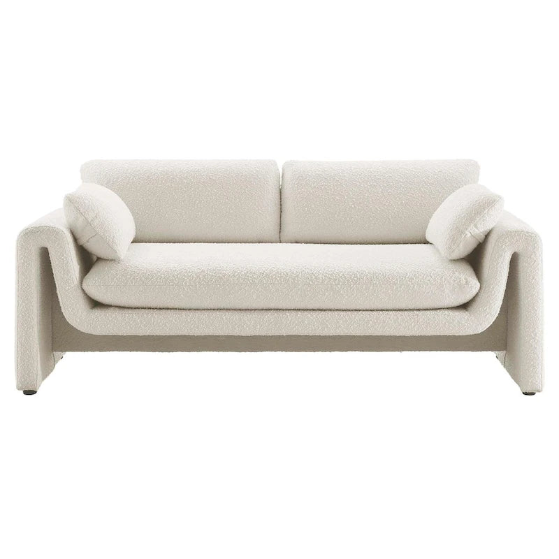 Sofa z buklé látky