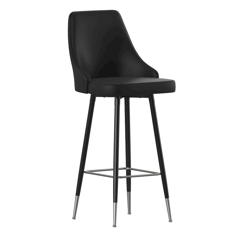 Komerční barová židle s kovovými nohami a opěrkami na nohy – balení 2 ks – 47 cm š × 51 cm h × 110 cm v