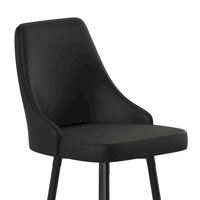 Komerční barová židle s kovovými nohami a opěrkami na nohy – balení 2 ks – 47 cm š × 51 cm h × 110 cm v