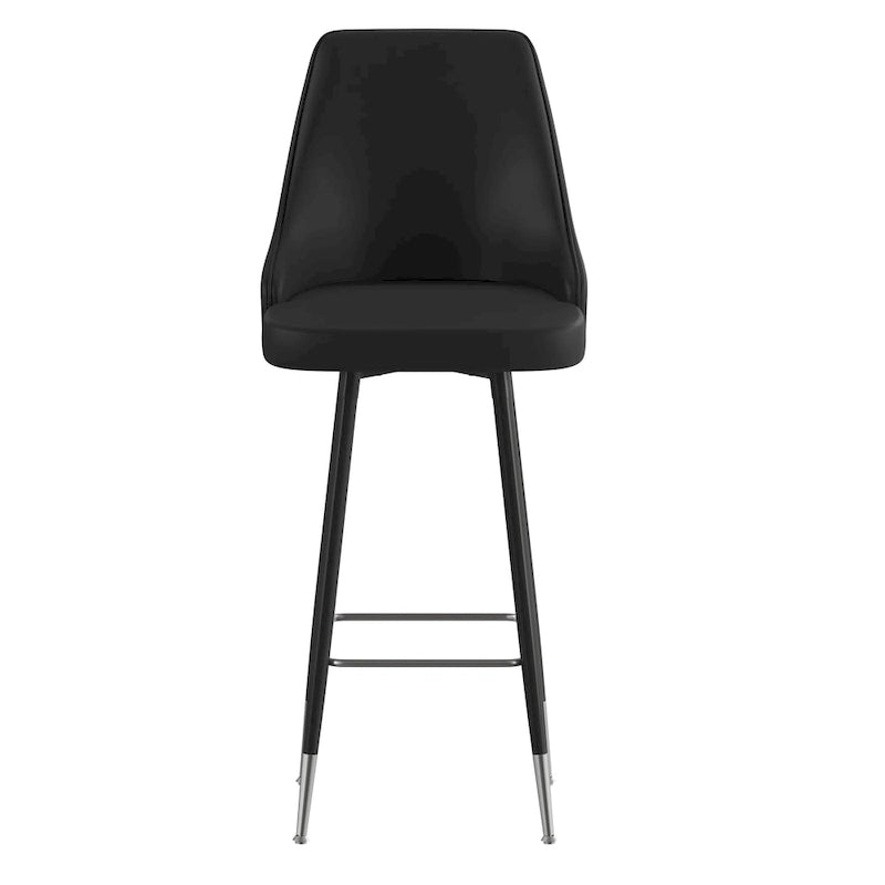 Komerční barová židle s kovovými nohami a opěrkami na nohy – balení 2 ks – 47 cm š × 51 cm h × 110 cm v