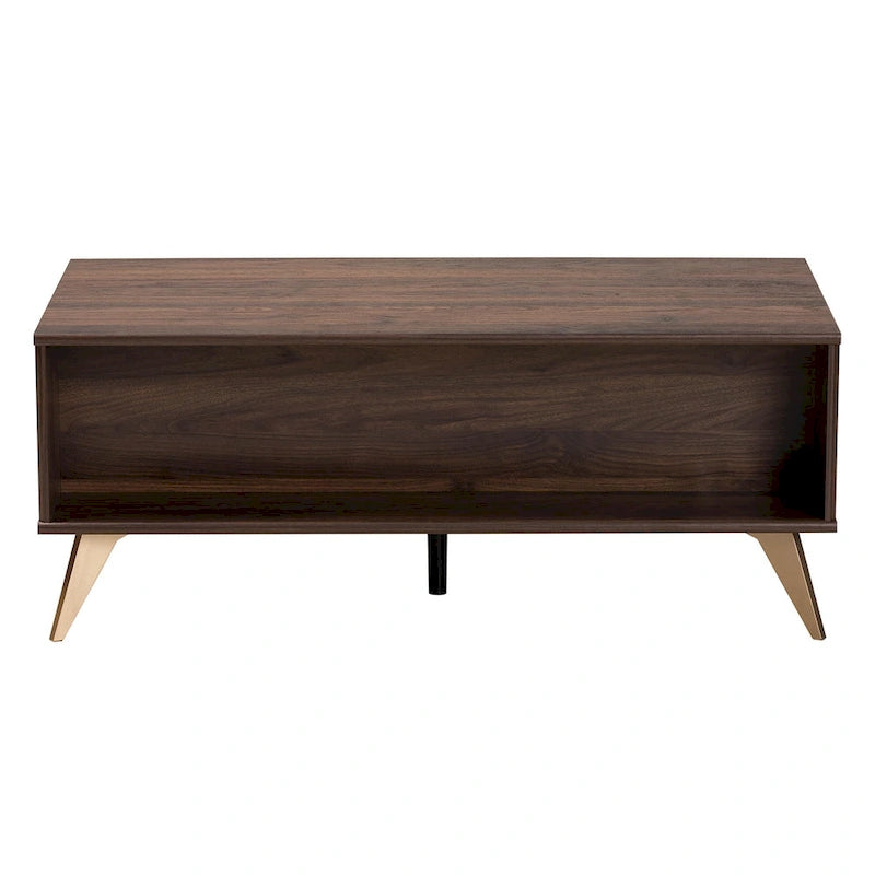 Konferenční stolek se 2 zásuvkami v ořechovém provedení ve stylu Mid-Century Modern