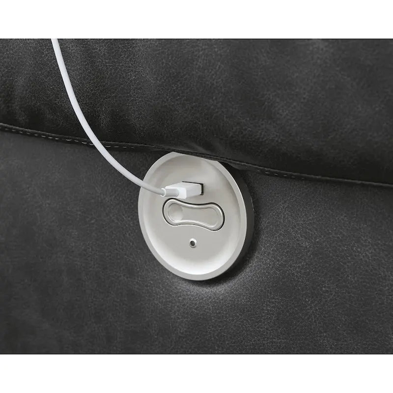 Elektrické polohovací dvoumístné křeslo s konzolí a USB portem