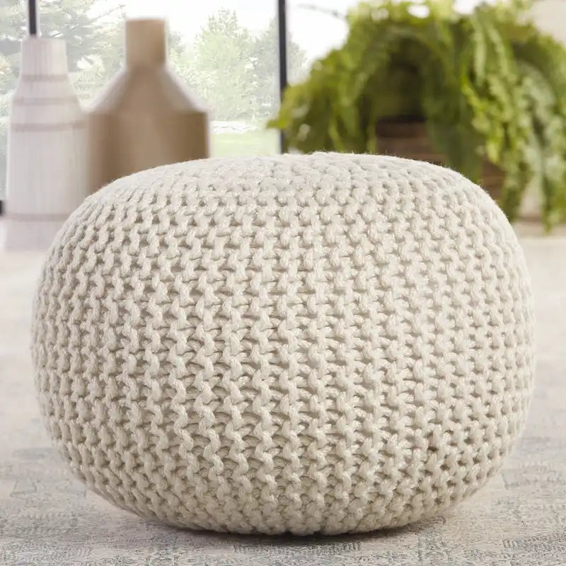 Kulatý puf do interiéru i exteriéru – 50,8 x 50,8 x 35,56 cm
