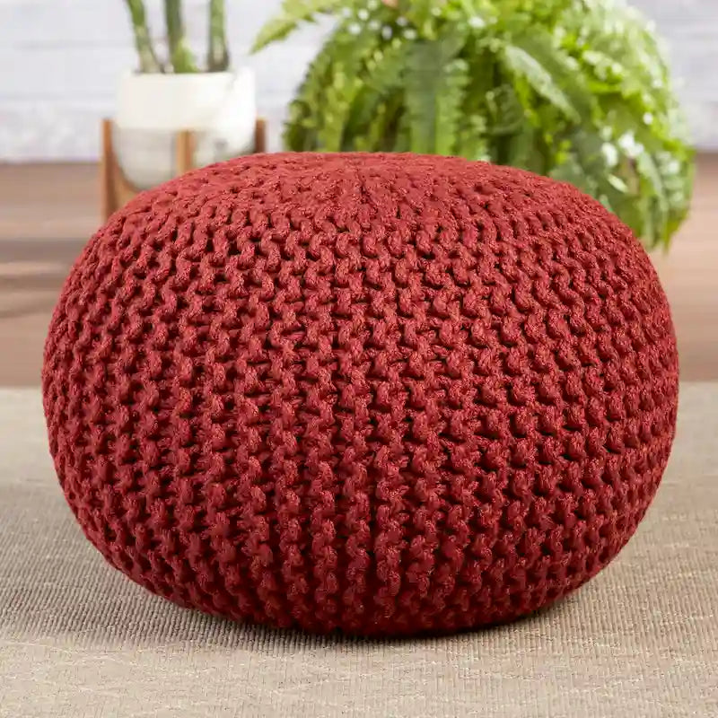Kulatý puf do interiéru i exteriéru – 50,8 x 50,8 x 35,56 cm