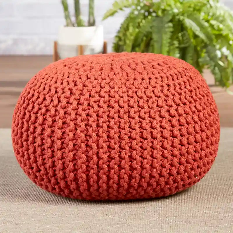 Kulatý puf do interiéru i exteriéru – 50,8 x 50,8 x 35,56 cm