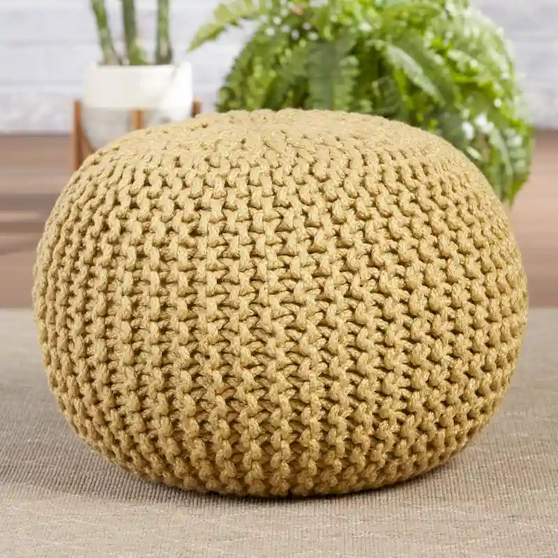 Kulatý puf do interiéru i exteriéru – 50,8 x 50,8 x 35,56 cm