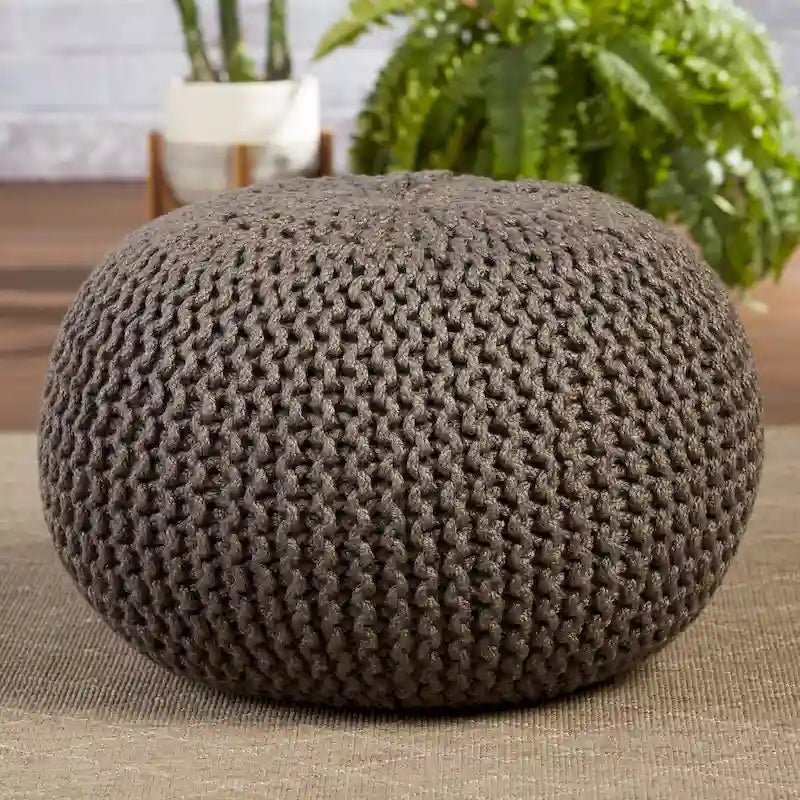 Kulatý puf do interiéru i exteriéru – 50,8 x 50,8 x 35,56 cm
