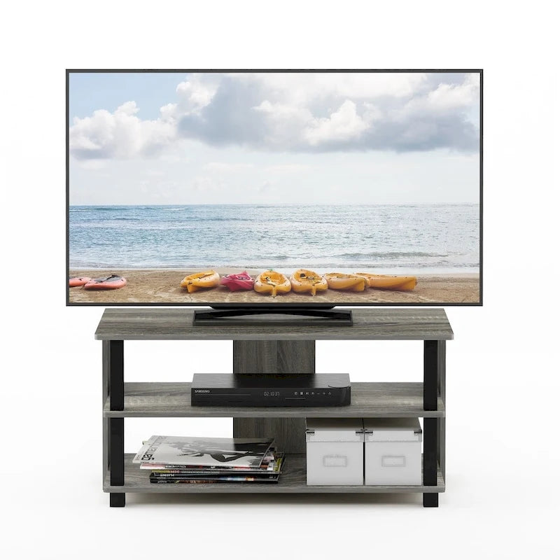 Tříúrovňový televizní stolek v dekoru Espresso pro televizory do 40 palců