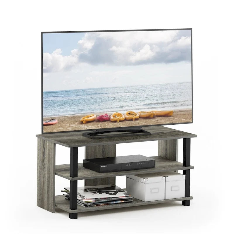 Tříúrovňový televizní stolek v dekoru Espresso pro televizory do 40 palců